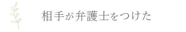 相手が弁護士をつけた